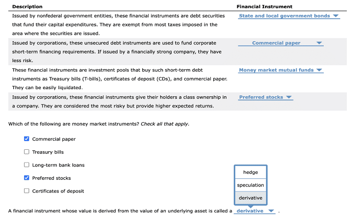 which of the following instruments are traded in the capital markets? check all that apply.