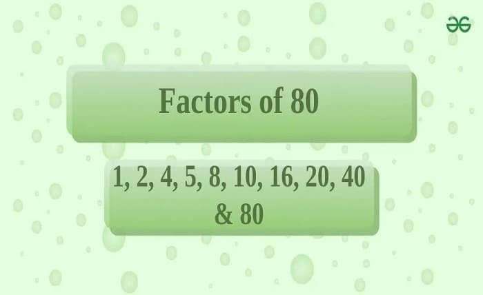 80 factor pairs